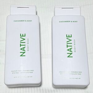 NATIVE Cucumber & Mint
Body Wash 18 Oz Set of Two